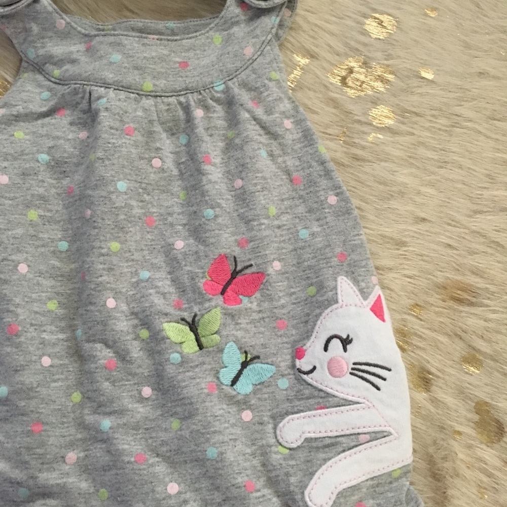 Carter’s kitty cat fancy onesie! Bow and cardigan!